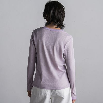 チュール使いラメリブロングＴシャツ≪手洗い可能≫