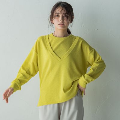 ＳＥＴ　スラブジャージタンクトップ＋深Ｖネックプルオーバー