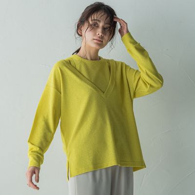 ＳＥＴ　スラブジャージタンクトップ＋深Ｖネックプルオーバー