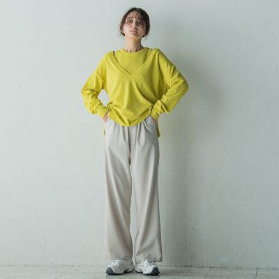 ＳＥＴ　スラブジャージタンクトップ＋深Ｖネックプルオーバー