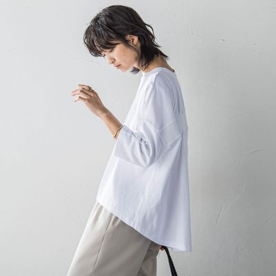オーガニックコットンバッグギャザーテーププルオーバー≪洗濯機で洗える≫