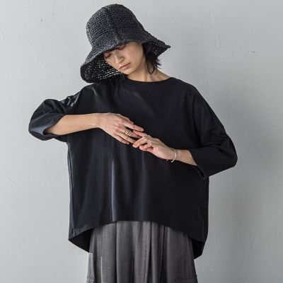 オーガニックコットンバッグギャザーテーププルオーバー≪洗濯機で洗える≫