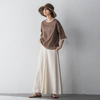 バイカラーパイピングロゴＴシャツ≪手洗い可能≫