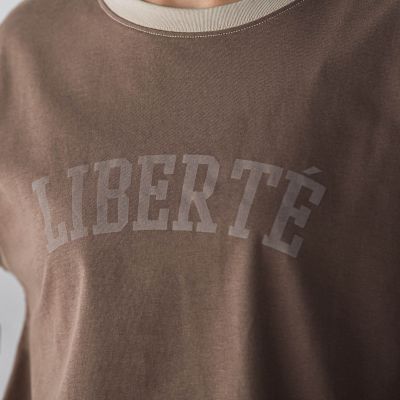 バイカラーパイピングロゴＴシャツ≪手洗い可能≫