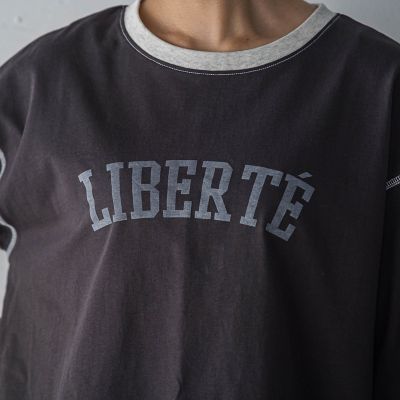 バイカラーパイピングロゴＴシャツ≪手洗い可能≫