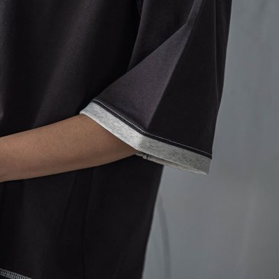 バイカラーパイピングロゴＴシャツ≪手洗い可能≫