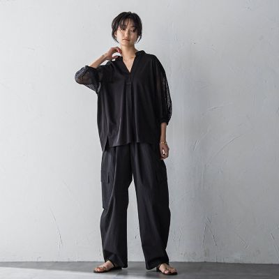 メッシュスリーブスキッパープルオーバー≪手洗い可能