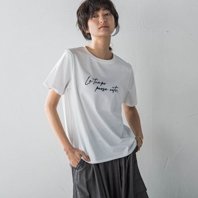 ハンドメッセージ刺繍ロゴＴシャツ≪洗濯機で洗える≫