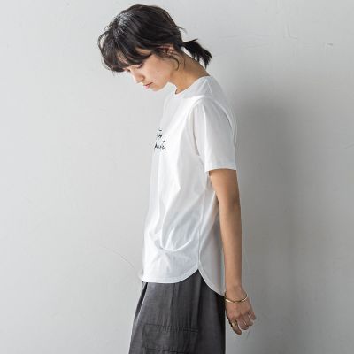 ハンドメッセージ刺繍ロゴＴシャツ≪洗濯機で洗える≫