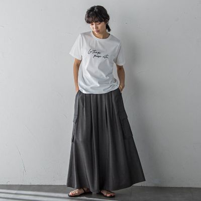ハンドメッセージ刺繍ロゴＴシャツ≪洗濯機で洗える≫