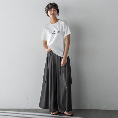 ハンドメッセージ刺繍ロゴＴシャツ≪洗濯機で洗える≫
