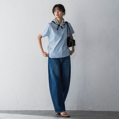 ハンドメッセージ刺繍ロゴＴシャツ≪洗濯機で洗える≫