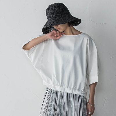 デニムドッキングドロストドルマンプルオーバー≪洗濯機で洗える≫