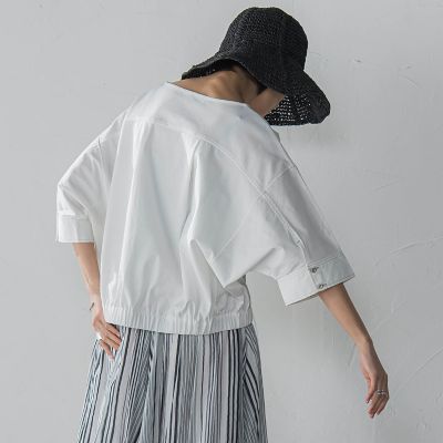 デニムドッキングドロストドルマンプルオーバー≪洗濯機で洗える≫