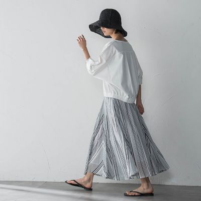 デニムドッキングドロストドルマンプルオーバー≪洗濯機で洗える≫
