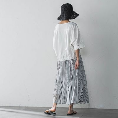 デニムドッキングドロストドルマンプルオーバー≪洗濯機で洗える≫