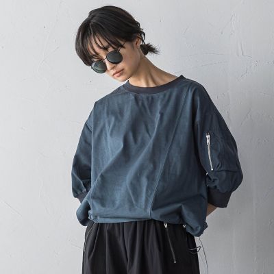 ＜MAYSON GREY（Women）＞【ＷＥＢ限定】ワークポケット付きドッキングプルオーバー≪洗濯機で洗える≫