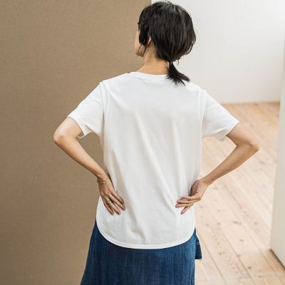 ブラシ刺繍ロゴＴシャツ≪手洗い可能≫
