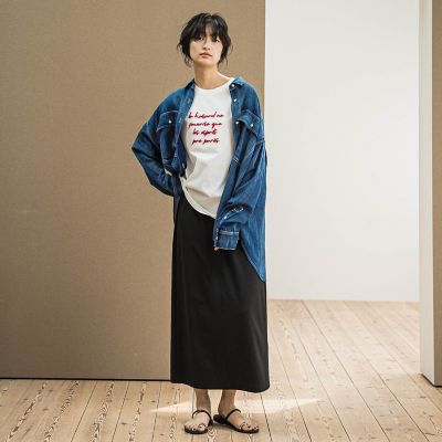 ブラシ刺繍ロゴＴシャツ≪手洗い可能≫