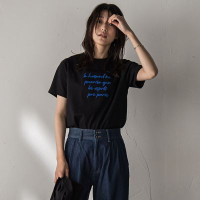 ブラシ刺繍ロゴＴシャツ≪手洗い可能≫