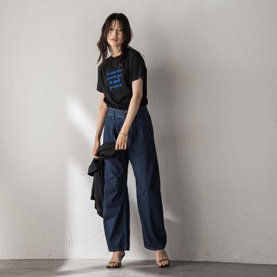 ブラシ刺繍ロゴＴシャツ≪手洗い可能≫