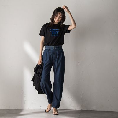 ブラシ刺繍ロゴＴシャツ≪手洗い可能≫