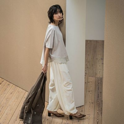 ドライコットン裾ドッキングドルマンプルオーバー≪洗濯機で洗える≫