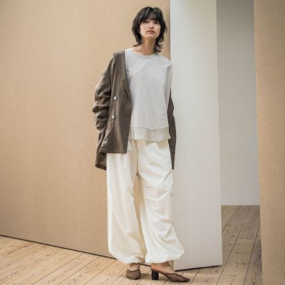 ドライコットン裾ドッキングドルマンプルオーバー≪洗濯機で洗える≫