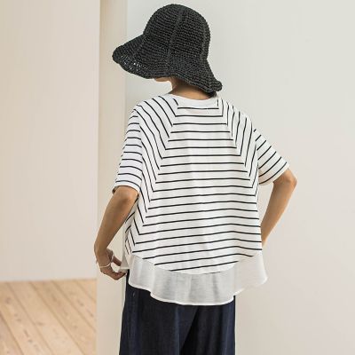 ドライコットン裾ドッキングドルマンプルオーバー≪洗濯機で洗える≫