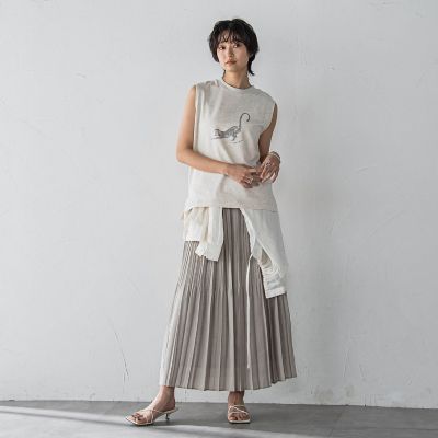 レオパードプリントノースリーブプルオーバー≪洗濯機で洗える≫ MAYSON GREY tシャツ レオパードプリントノースリーブプル