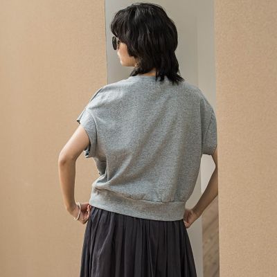 フラワーモチーフフレンチスリーブプルオーバー≪手洗い可能≫