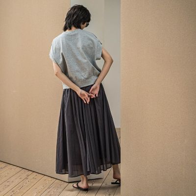 フラワーモチーフフレンチスリーブプルオーバー≪手洗い可能≫