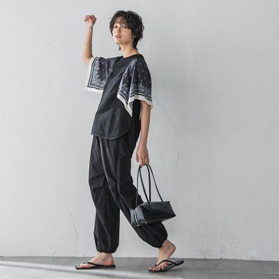 スカーフスリーブプルオーバー≪洗濯機で洗える≫