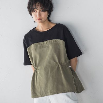 ＜MAYSON GREY（Women）＞【ＷＥＢ限定】サイドドロストドッキングプルオーバー≪洗濯機で洗える≫