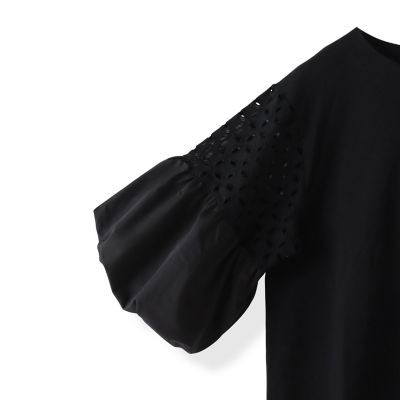 【ＷＥＢ限定】刺繍レーススリーブプルオーバー≪洗濯機で洗える≫