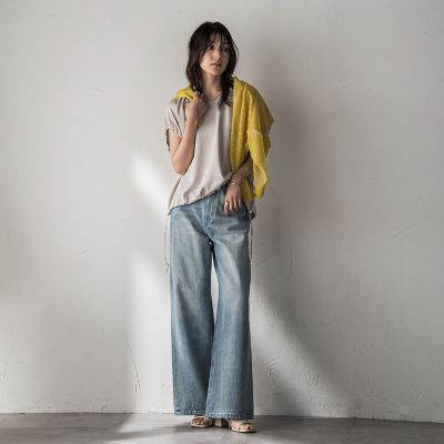 【ＷＥＢ限定】異素材切替えドロストギャザープルオーバー≪洗濯機で洗える≫