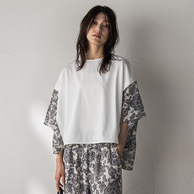 ペイズリー柄ドッキングポンチョTシャツ≪洗濯機で洗える≫ | MAYSON