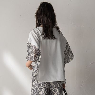 ペイズリー柄ドッキングポンチョTシャツ≪洗濯機で洗える≫ | MAYSON