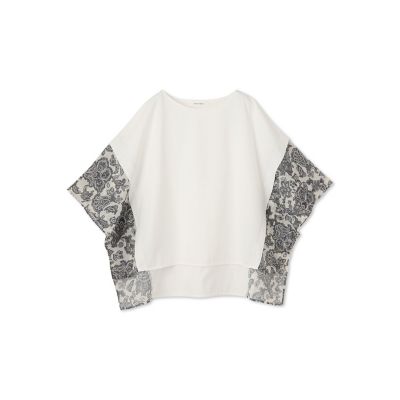 メイソングレイ ポンチョ 新品 ペイズリー柄ドッキングポンチョTシャツ≪洗濯機で洗える