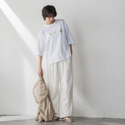 MAYSON GREY / メイソングレイ 箔プリントロゴTシャツ≪手洗い可能≫ 箔プリントロゴTシャツ≪手洗い可能≫ | MAYSON GREY（Women