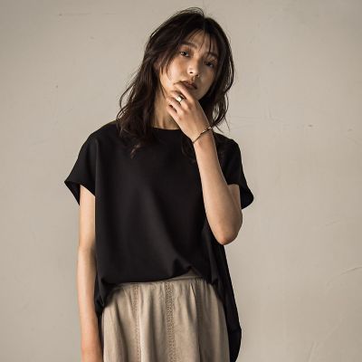 【SALE】MAYSON GREY（Women）/メイソングレイ 叶えるマルチフレンチスリーブプルオーバー&#8810;洗濯機で洗える&#8811; 04ブラック トップス【三越伊勢丹/公式】