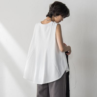 ＜MAYSON GREY（Women）＞パネル切替えノースリーブプルオーバー≪手洗い可能≫