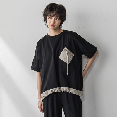 ＜MAYSON GREY（Women）＞【ＷＥＢ限定】配色ポケットＴシャツ≪洗濯機で洗える≫