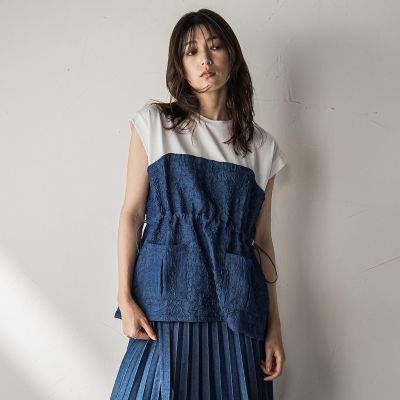 異素材コンビレイヤリングプライムオーバーショートトレンチブルゾン G.BGE UNISEX》Prime-Over Layering Quilting Coat/プライムオーバーレ