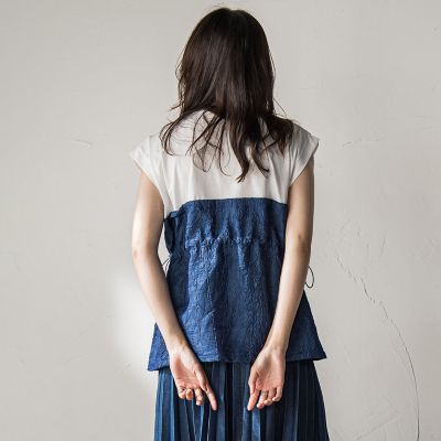 WEB限定】異素材ドッキングドロストプルオーバー≪洗濯機で