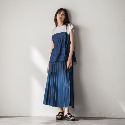 【WEB限定】異素材ドッキングドロストプルオーバー≪洗濯機で洗える≫ WEB限定】異素材ドッキングドロストプルオーバー≪洗濯機で