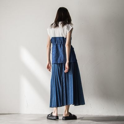 ♦✨極美品マルシャルテル 異素材ドッキングブルゾン WEB限定】異素材ドッキングドロストプルオーバー≪洗濯機で