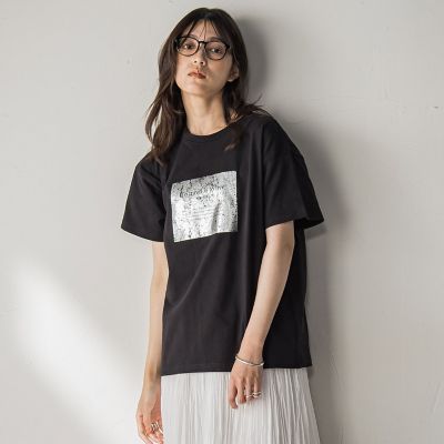 【ＷＥＢ限定】スクエア箔オーバーサイズＴシャツ≪手洗い可能≫