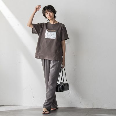 【ＷＥＢ限定】スクエア箔オーバーサイズＴシャツ≪手洗い可能≫