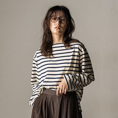 MAYSON GREY（Women）/メイソングレイ ボーダーロングTシャツ&#8810;洗濯機で洗える&#8811; 22アイボリー トップス【三越伊勢丹/公式】
